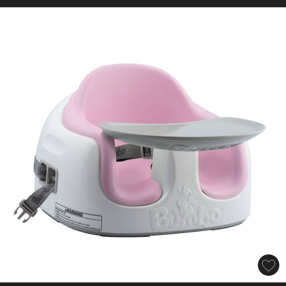 Like NEW- Bumbo Pink and White Baby Seat
